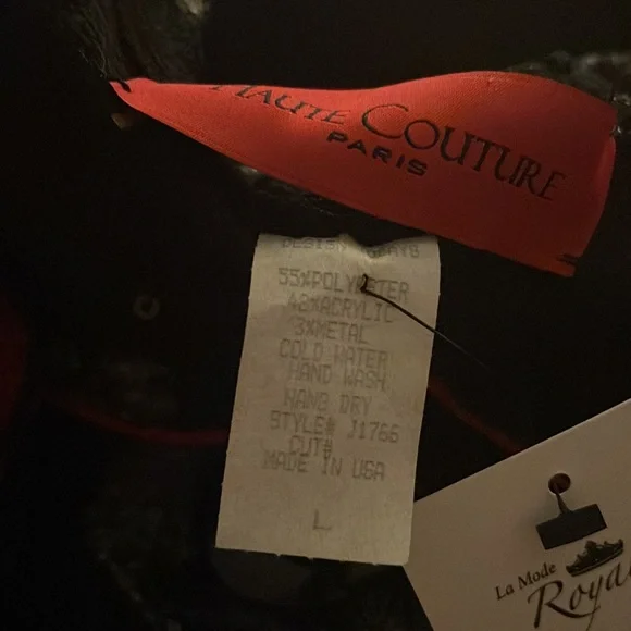 La Rose Rouge Black and silver top w/wire rose & collar.-Haute Couture L… - Picture 14 of 14